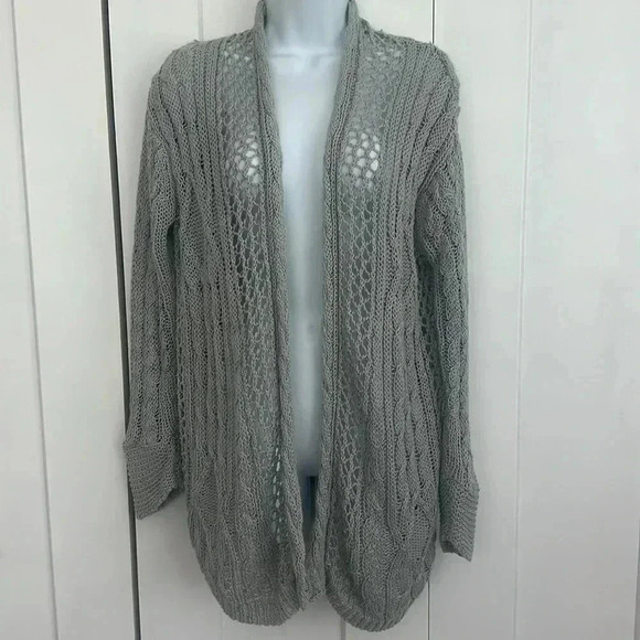 Calypso St Barth Oversized Knit Netted Long Sleeve Open Front Cardigan Coverup - Picture 1 of 9